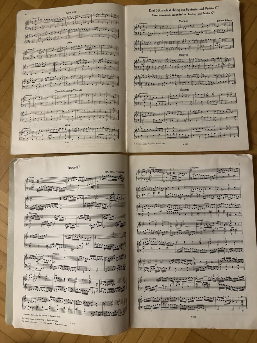 Libri: German Keyboard Music I und II – Usato da Urdorf venduto da robobespannung 2