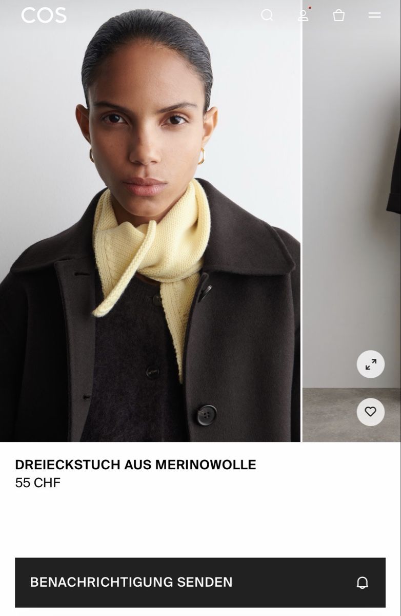 Cos Foulard & Sciarpe: Dreieckstuch COS gestrickt hellgelb – Usato da Zürich venduto da 28881084 5