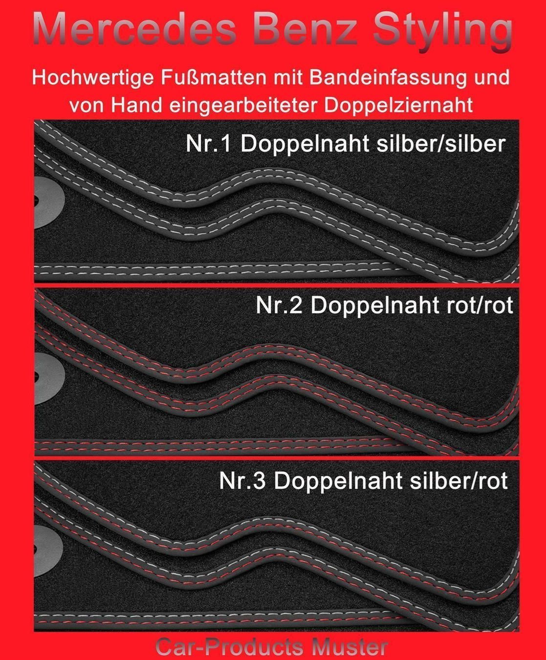 Mercedes-Benz Tappeti & Tappetini: DN Autoteppich Mercedes SLK R172 2011- – Nuovo e nell'imballaggio originale da Rielasingen-Worblingen venduto da Exklusivautoteppiche 3