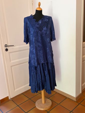 2-teilige Kombi Rock und Oberteil blau
