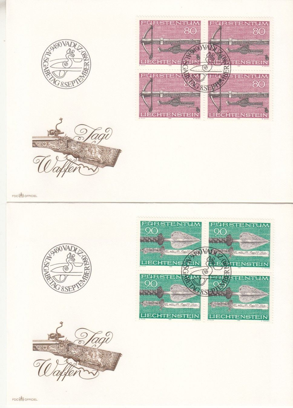 Tutti i francobolli: LBK 689 - 691 im 4er-Block FDC – Usato da Bürglen TG venduto da StampGraf 1