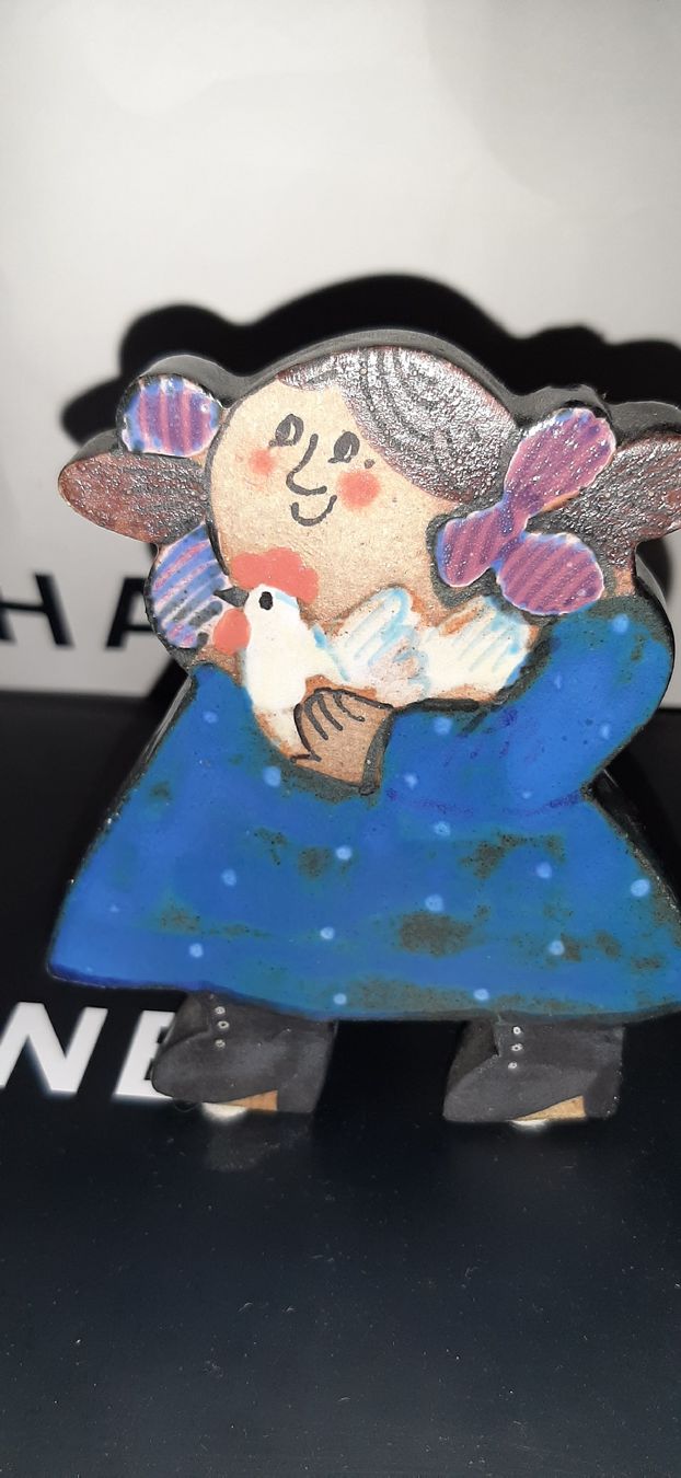 Figuren: Keramikfigur Margret Loder Luzerner Keramik Mädchen  – Defekt aus Uster von kgw78