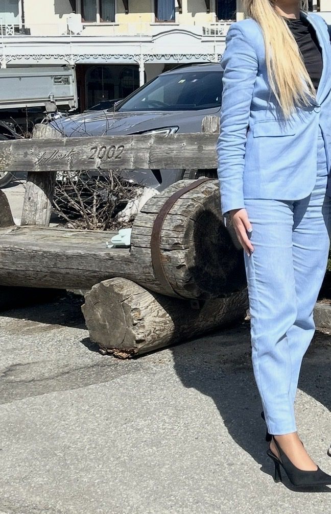 Mango Giacche: MNG Leinen Blazer, hellblau – Nuovo (secondo la descrizione) da St. Moritz venduto da ari_9fcv 7