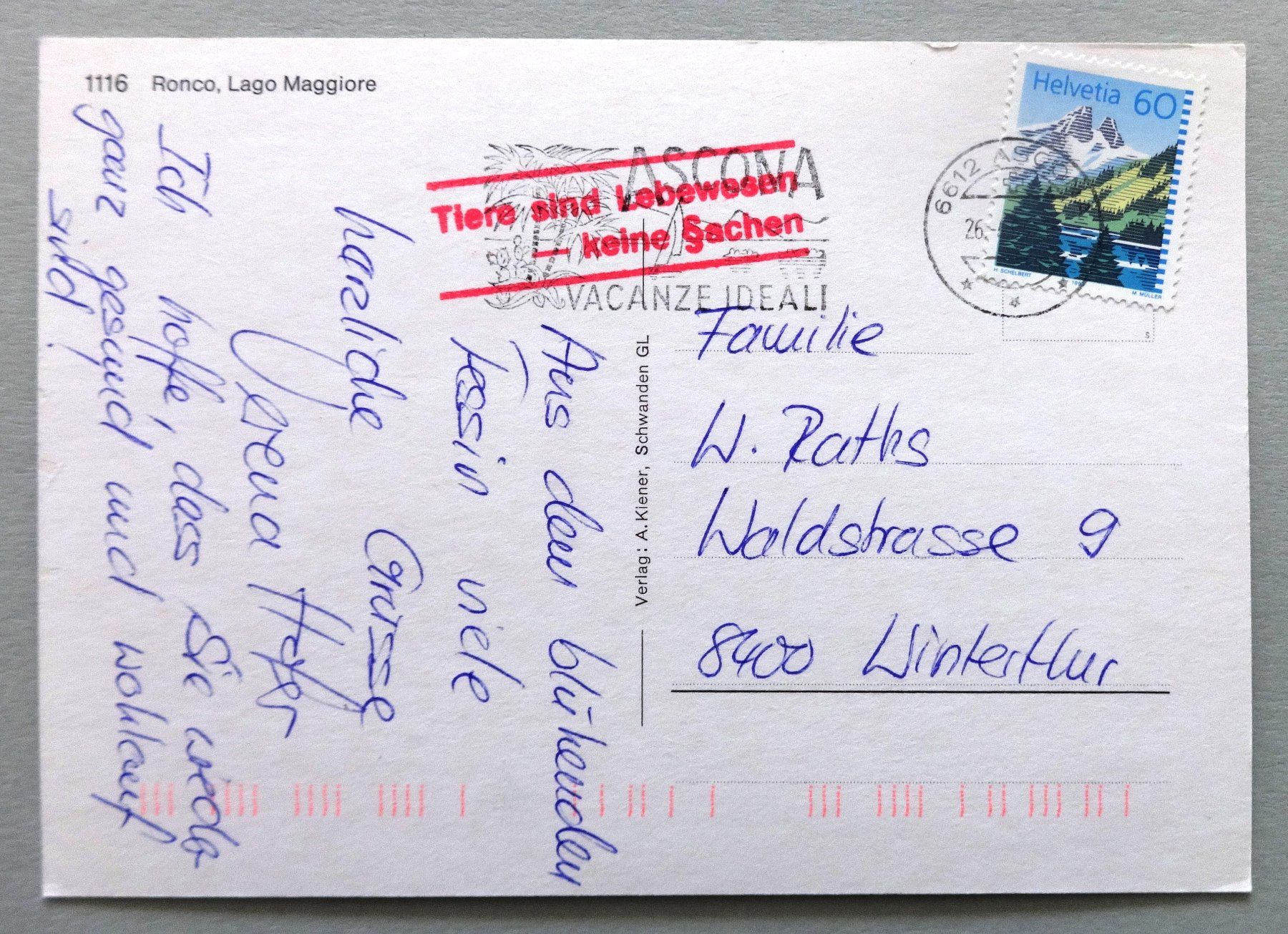 Cartoline postali: Ronco, Lago Maggiore – Usato da Fétigny venduto da Billy2miny 1