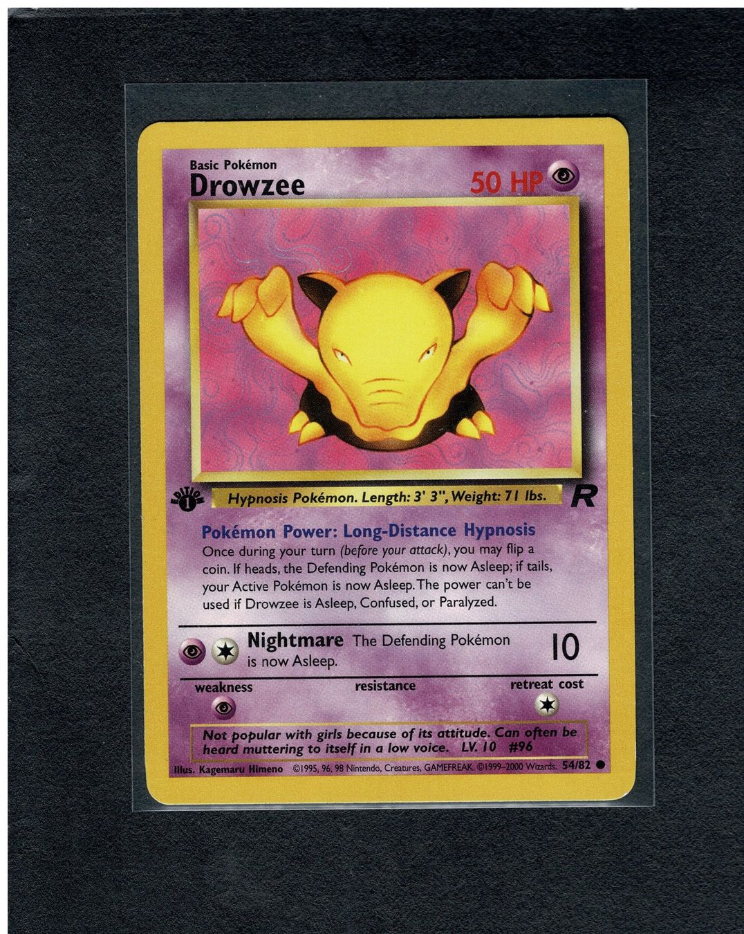 Pokémon Sammelbilder & Trading cards: Drowzee - 1st edition Team Rocket – Gebraucht aus Giubiasco von rude01