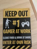 Blechschild #1 Gamer at Work Dekoschild 