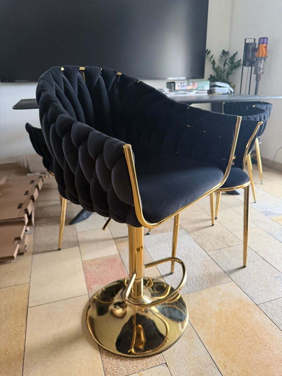 Sgabelli: 2x Barhocker, Schwarz/Gold – Usato da Biberist venduto da Dzinic98