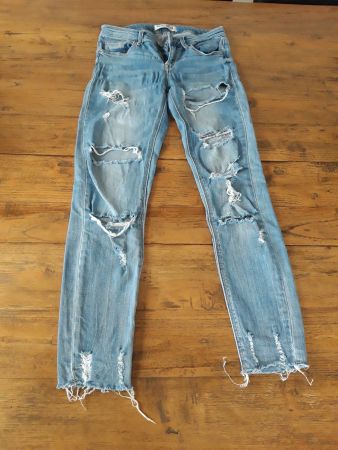 Boho Ibiza skinny Röhre Jeans sehr elastisch destroyed look