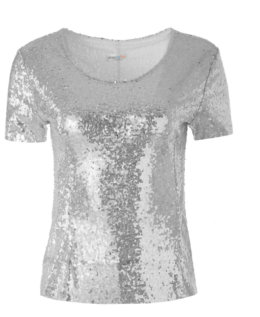 Costumi: Pailletten-Kurzarm-Shirt silber Grösse M – Nuovo (secondo la descrizione) da Necker venduto da liq24