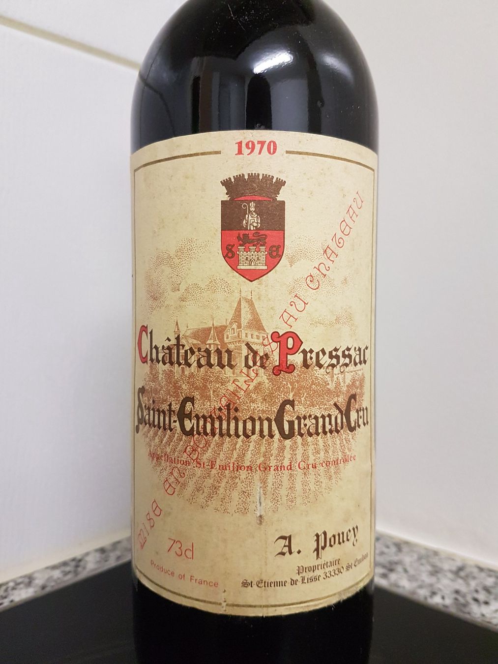 Vino: Chateau de Pressac 1970 – Nuovo (secondo la descrizione) da Grenchen venduto da poggione 1