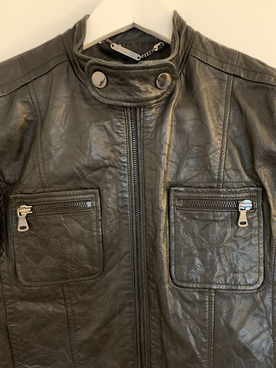Calvin Klein Giacche: Calvin Klein Jeans Lederjacke Gr. S – Nuovo e nell'imballaggio originale da Mettmenstetten venduto da _4_YOU_ 1