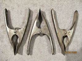 3x Metall Leim Klemme Feder Zwinge Spanner sehr stark
