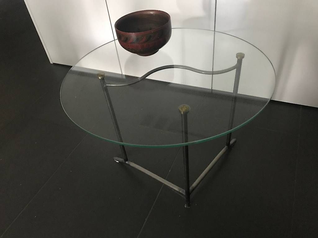 Tavoli: runder Glastisch mit Metallstütze – Usato da Sempach venduto da hema16 1