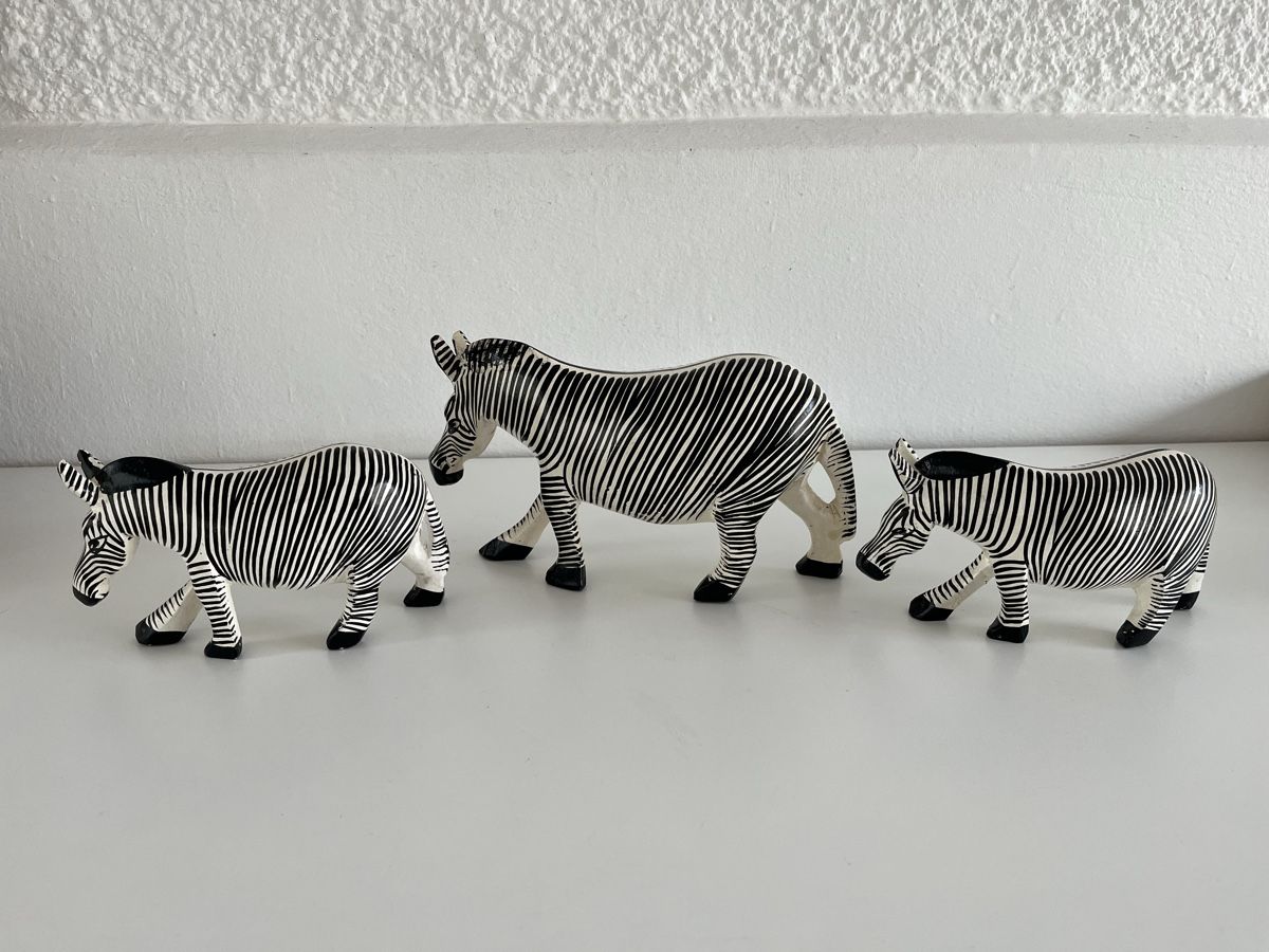 Statuette: Zebra Gruppe aus Holz – Usato da Wetzikon ZH venduto da seli03 3