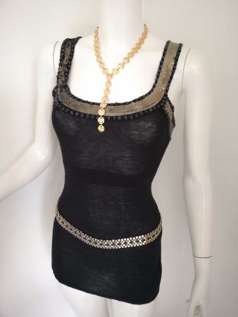🤩MANGO LEDER-GÜRTEL SCHWARZ & GOLD-NIETEN & D&G P