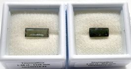 2x Tourmalines vertes 2.42 ct - CERTIFICAT 665.- Fr