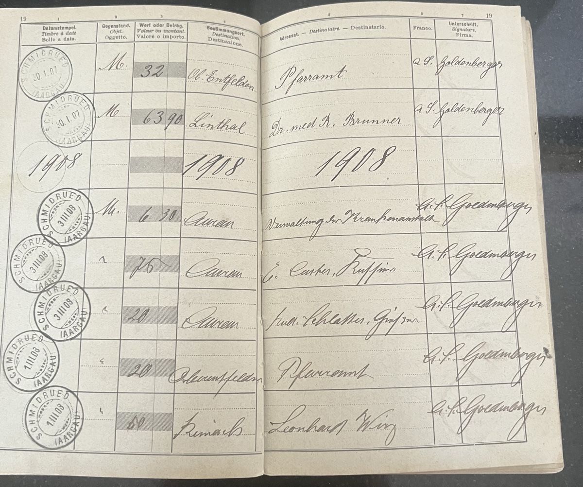 Documenti: Postquittungsbuch 1906 – Usato da Schöftland venduto da mamajasima5 4