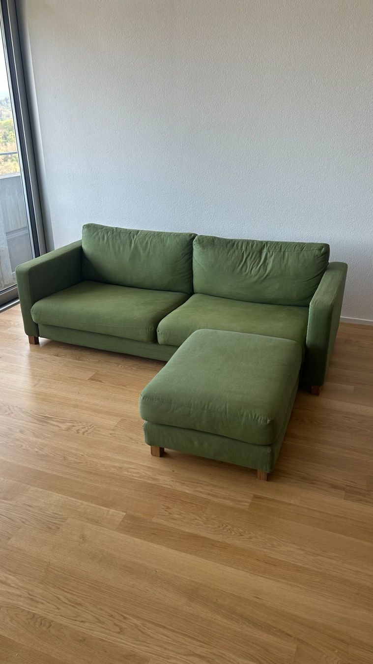 Divani: Sofa mit Hocker in Grün – Usato da Bern venduto da Choco 1
