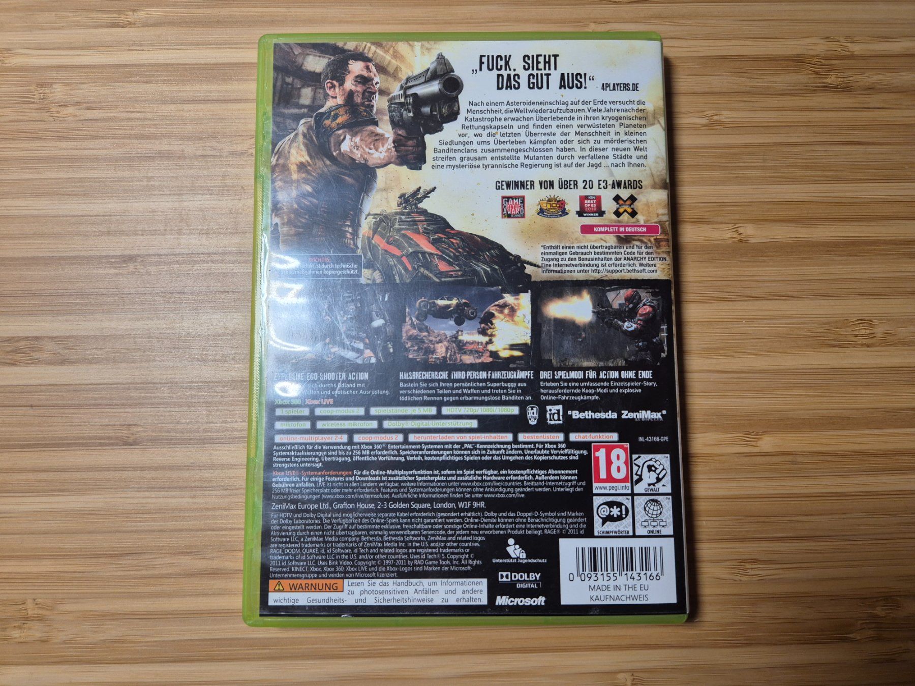 Jeux: Rage für Xbox 360 – D'occasion à Ried-Muotathal par Kaegi16 2