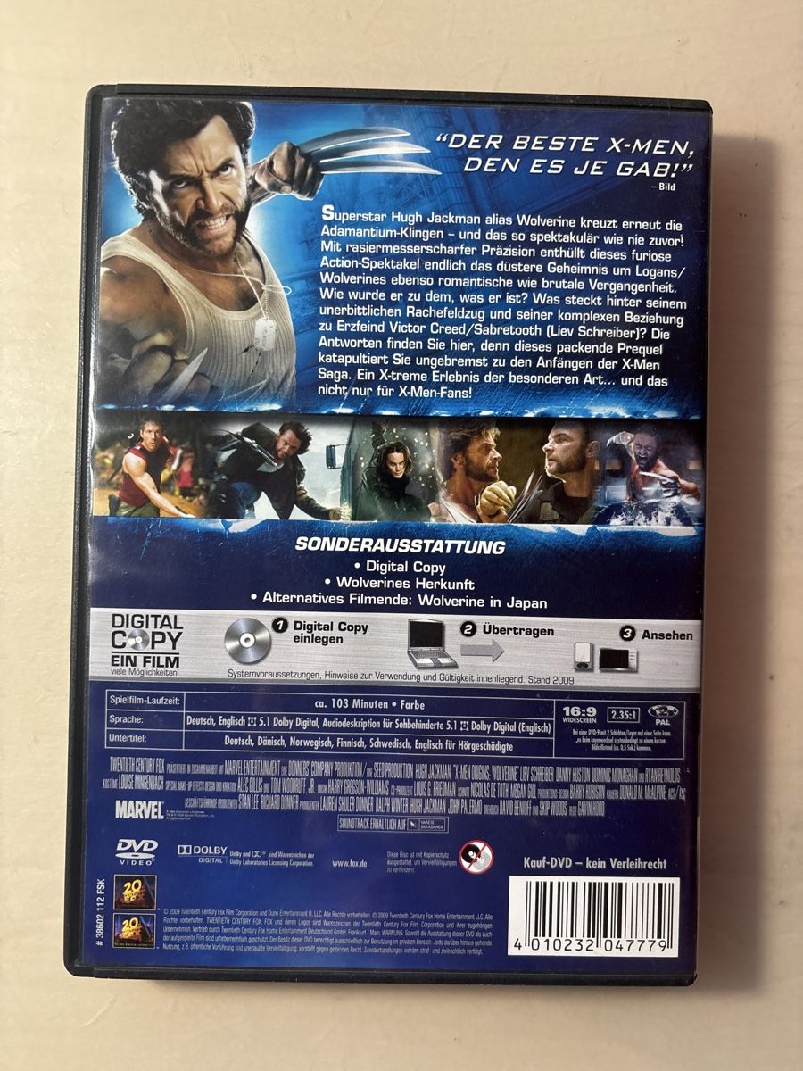 Tutti i DVDs: Wolverine - X-Men Origins (DVD) Extended Version – Nuovo (secondo la descrizione) da Ruswil venduto da Slivio_ 1