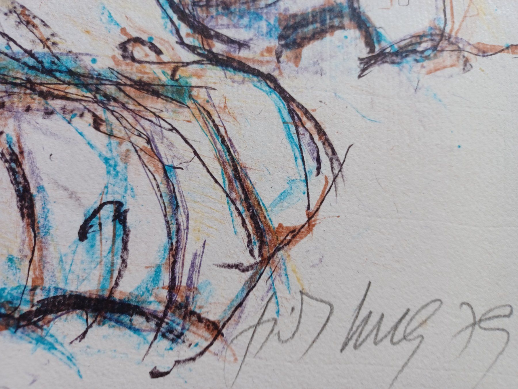 Grafica & Litografie: Hug Fritz "Junger Tiger" mit Bleistift handsigniert u. num. – Usato da Siebnen venduto da Kareno 1