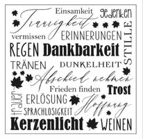 Silikonstempel Trauer Dankbarkeit