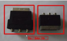(1x Pcs (P ou G)) Adaptateur Péritel - RCA Audio-Vidéo (d)