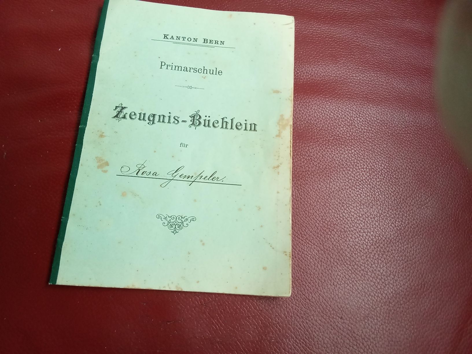 Documenti: SCHULZEUGNIS - BÜCHLEIN 1900 – Usato da Muri BE venduto da Alk