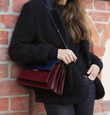 MARNI Trunk Large, bordeaux/bleu - ETAT NEUF !