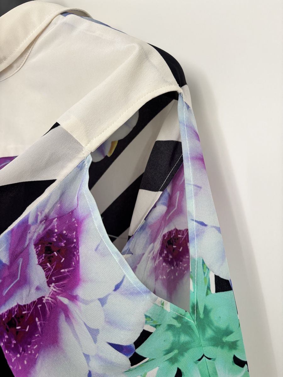 Camicette: Maison About Bluse Seide Blumenmuster schwarz Grösse M – Usato da Zürich venduto da cmiks 2