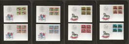 Schweiz Pro Juventute FDC Viererblock Serie 1983 1984