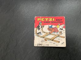 Altes Pixi : Petzi baut einen Schlitten Nr. 110