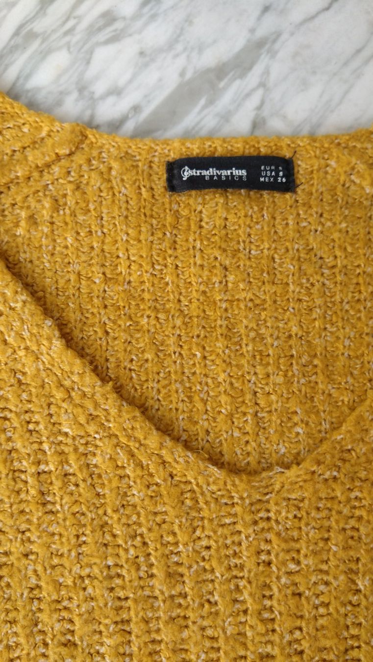 Stradivarius Maglioni & Felpe: Stradivarius Strickpullover, Gr. S, Senfgelb – Usato da Fislisbach venduto da Maieriisli25