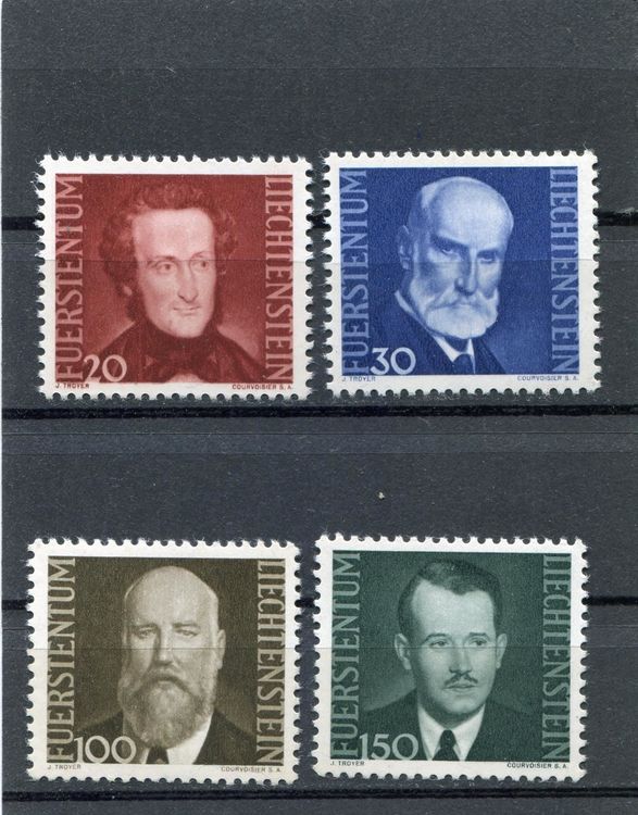 Tutti i francobolli: FL 1943 Nr. 178 - 181 postfrisch – Usato da Winterthur venduto da Kyoung