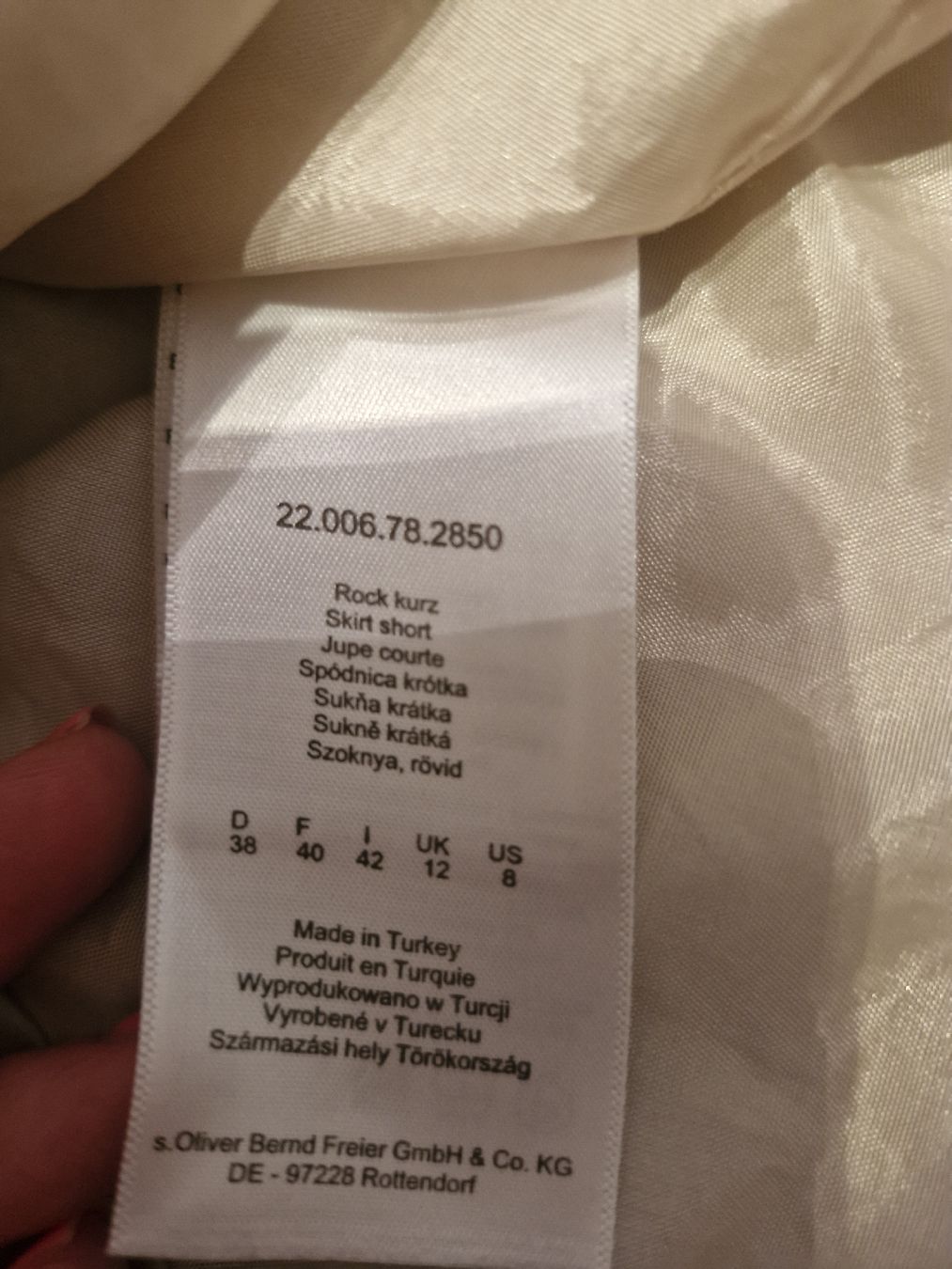 S.Oliver Gonne: S.Oliver Selection Rock, beige, Gr.38, Top Zustand! – Usato da Bottmingen venduto da mbrunetti1 6