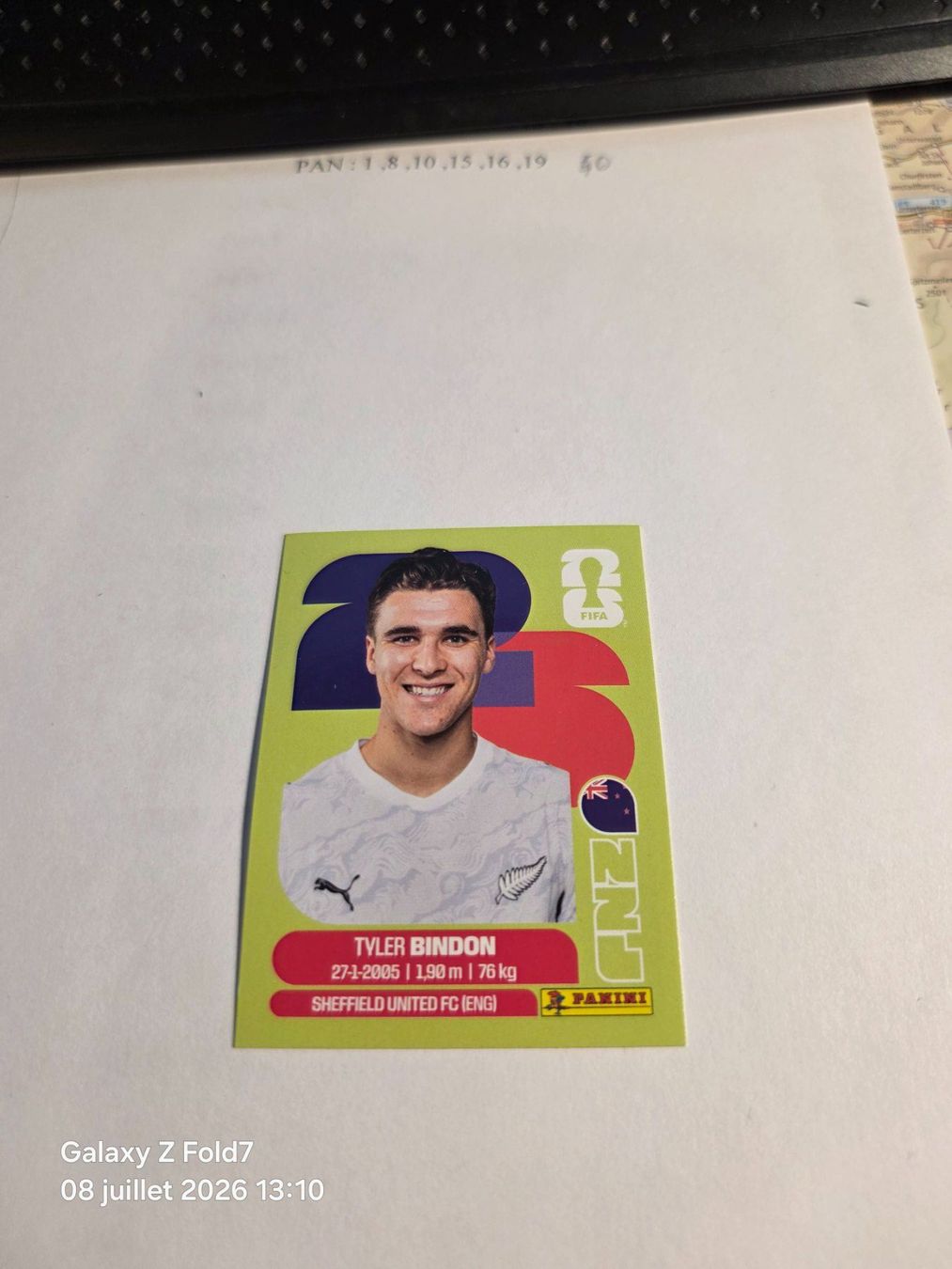 Panini Carte collezionabili: Panini  2026 TYLER BINDON NZL 7 – Nuovo (secondo la descrizione) da Grand-Lancy venduto da Seo67