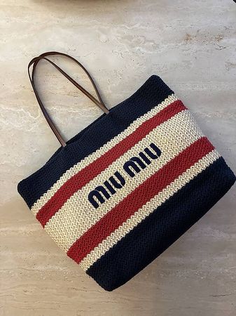 Miumiu Raffia Shopper