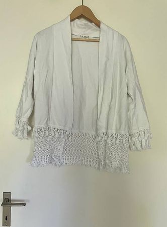 Weisser Cardigan, alternative Bekleidung, Gr. S