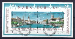 NABA ZÜRI-Block mit Stempel Ausgabetag