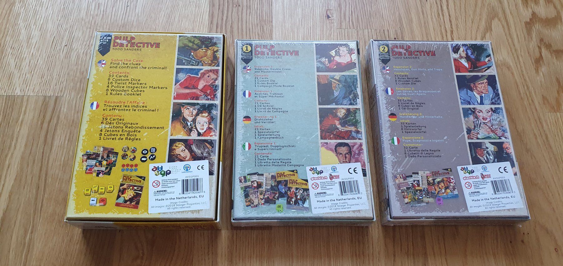 Spiele: Pulp Detective + 2 extensions (Kickstarter edition) – Neu und originalverpackt aus Puidoux von Svreber 1