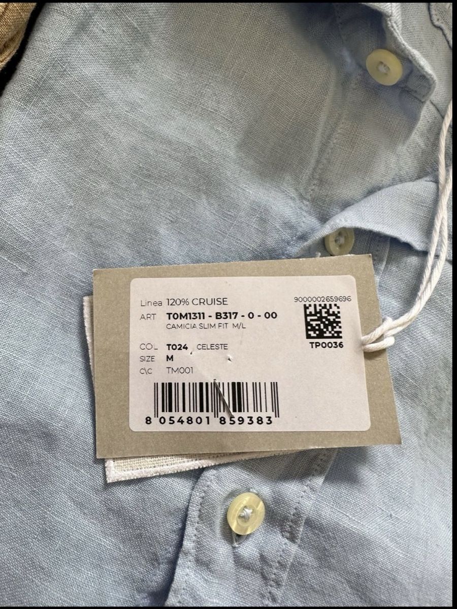 Camicie: 120% Lino Hemd, Gr. M, Hellblau – Nuovo (secondo la descrizione) da Niederwangen BE venduto da KFI 2