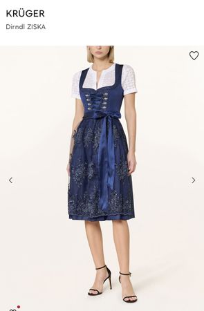 Dirndl Krüger Ziska blu scuro, taglia 38, come nuovo!
