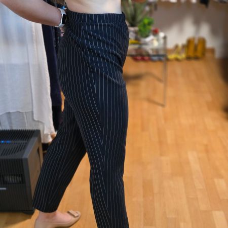 Elegante Stoffhose gestreift 46 Business & Bequem