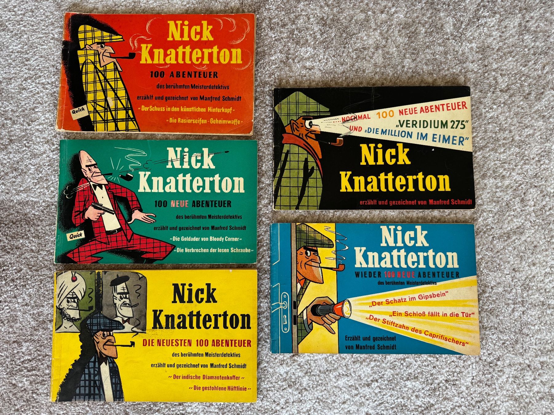 Fumetti: SELTENE NICK KNATTERTON COMIC BÜCHER, NO. 1, 2, 3, 4 & 6 – Usato da Binningen venduto da Chaussie