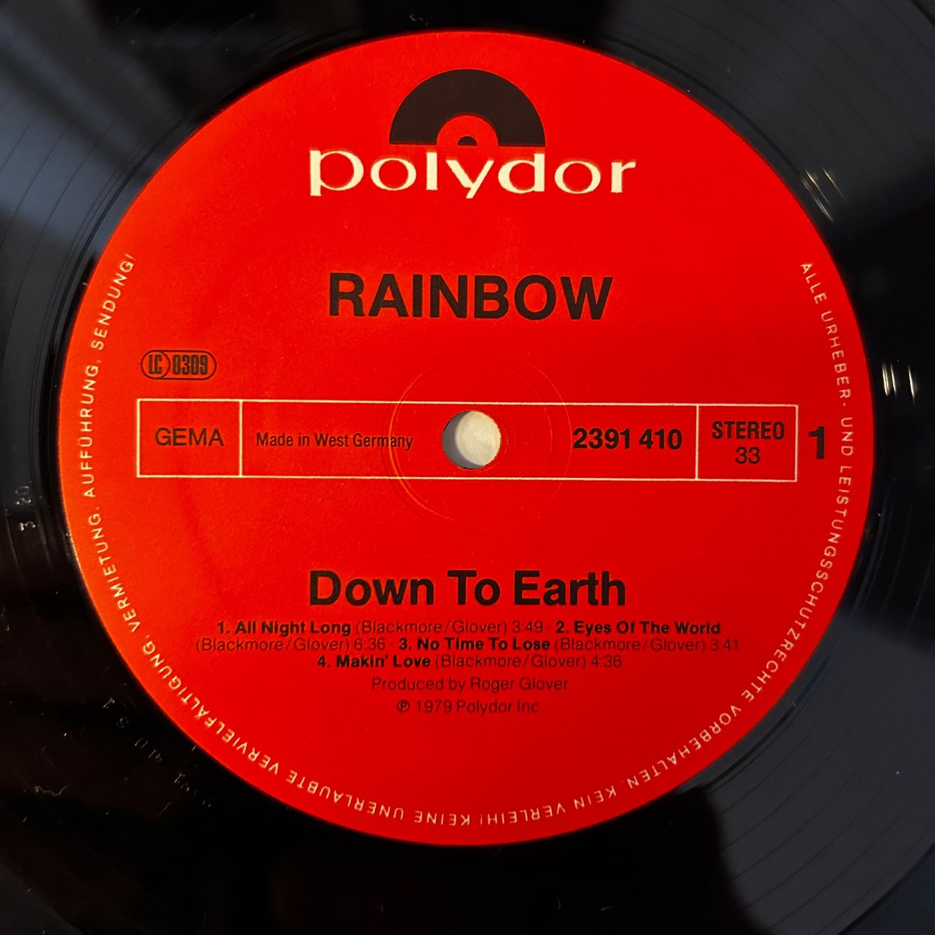 Dischi in vinile: Rainbow - "Down to Earth", Vinyl LP - Rock-Klassiker – Usato da Aesch BL venduto da BlueMusicRecords 4
