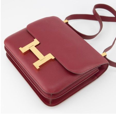 Hermès Constance Tasche – rot mit goldener Hardware