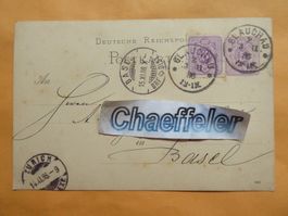 1886 Postkarte Deutsches Reich