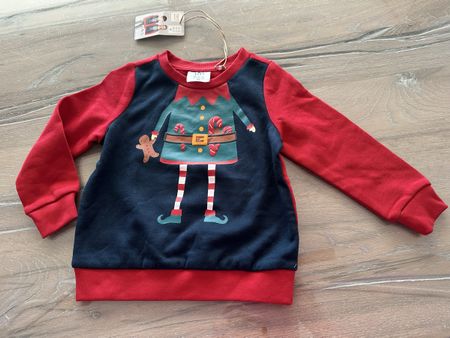 Weihnachts-Pullover L&D Wichtel Motiv Gr. 92 Neu🧑‍🎄