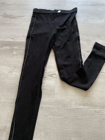 Schicke Winter Leggings, schwarz, Gr. Smit Strass 💎