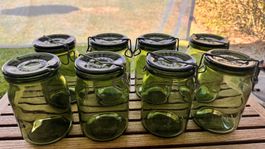 Schweizer Vintage Einmachgläser Set (8 Stk.) von Bülach Glas